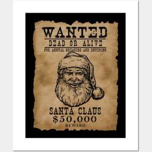 Santa Claus Wanted Poster Christmas Posters and Art